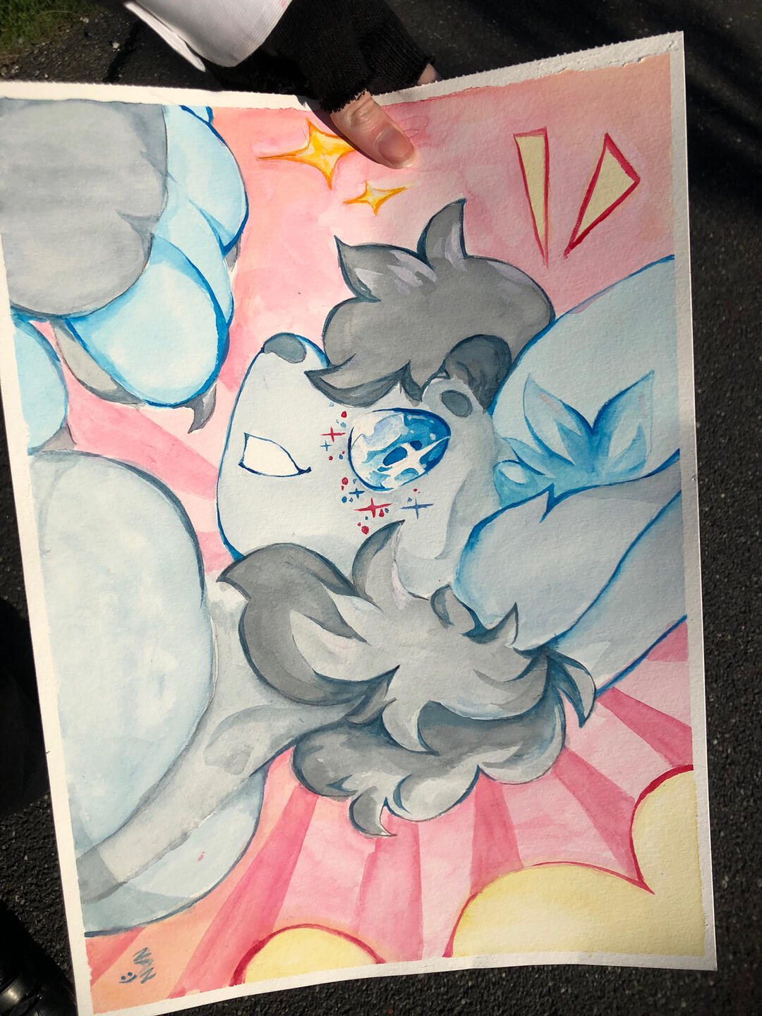 gouache on watercolour paper